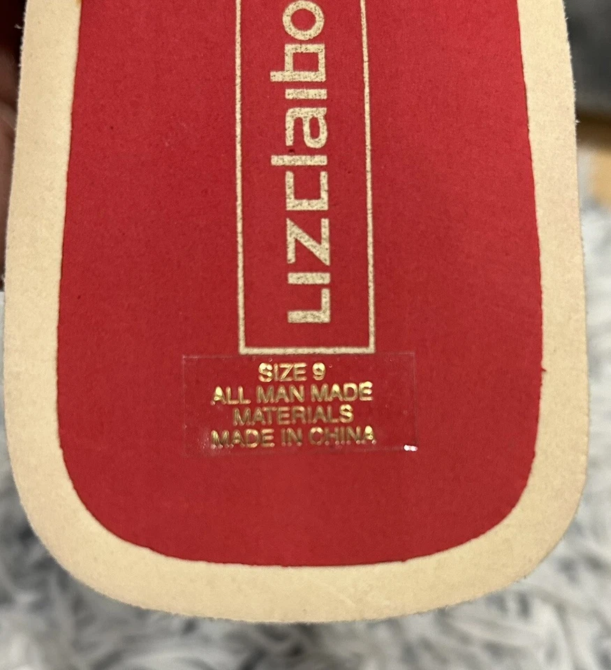 Zapatillas tanga Liz Claiblorne para mujer talla 9 rojas con cuentas ligeras Beach Resort Foto 4 de 4