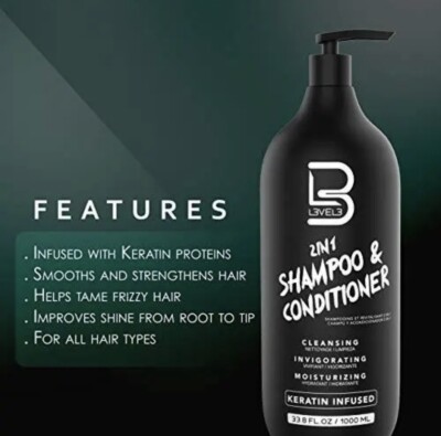 Level 3 Two in One Shampoo and Conditioner - Smooths and Strengthens Hair - I...