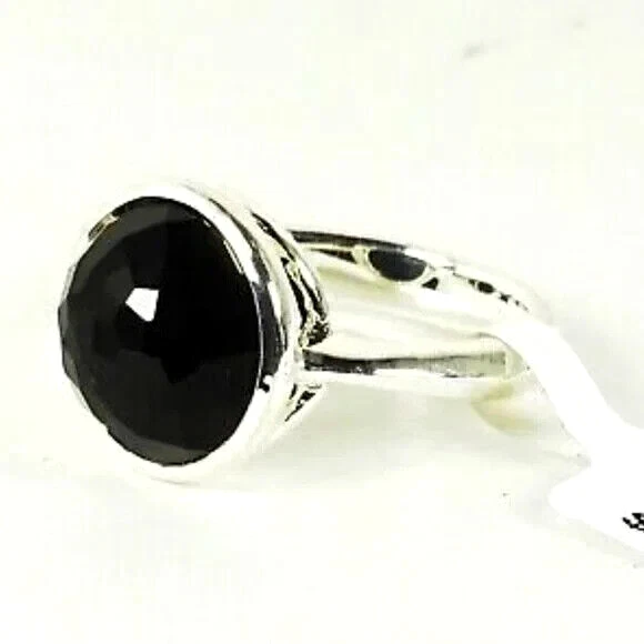 Anel IPPOLITA US$ 295 Rock Candy prata esterlina facetado ônix preto tamanho 7 - Imagem 2 de 4