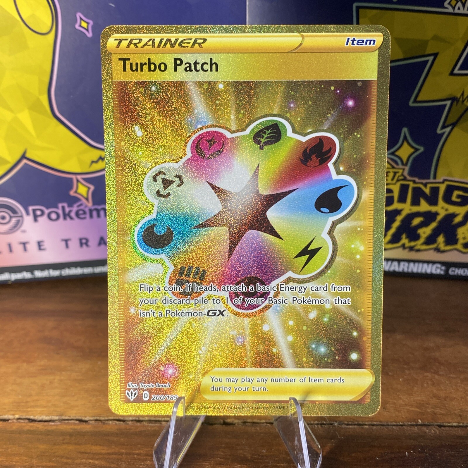 Turbo Patch (Secret) SWSH03: Darkness Ablaze 200/189 Near Mint NM