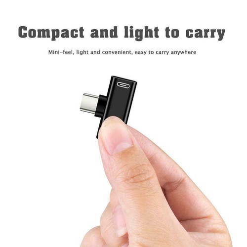 Dual Type C to USB-C Headphone Audio Charger Adapter Splitter Converter - Zdjęcie 6 z 14