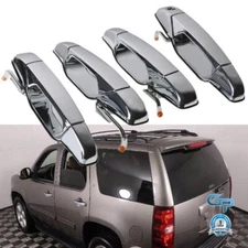 4pc Exterior Door Handles Set Chrome for Tahoe Silverado Yukon Escalade 2007-14
