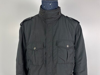 Armani Jeans Jacket Shimmer Multi Pocket Mens Biker Gray