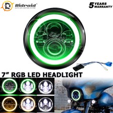 Green Halo Round 7 Motorcycle Led Headlight For Yamaha V-star 1100 650 Classic Green Halo Round 7 Motorcycle Led Headlight For Yamaha V-star 1100 650 Classic