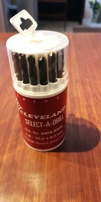 Cleveland HSS jobber drill set select a drill dial a drill 1-10mm x 0.5mm