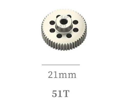 HARD COATED ALU 64P PITCH 21T - 54T PINION GEAR FOR 1/8 1/10 CAR BUGGY MONSTER - Picture 55 of 58