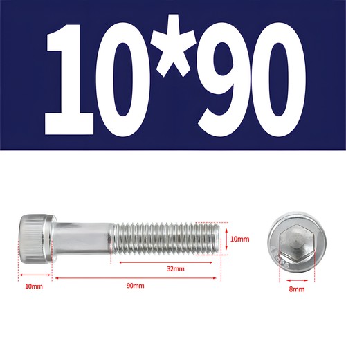 M2 - M12 SOCKET CAP SCREWS A4 STAINLESS STEEL ALLEN KEY BOLTS HEX HEAD DIN 912 - Picture 131 of 155