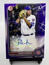 2022 Bowman DAKOTA MEKKES 1st Auto Purple #d /250 #PPA-DM Chicago Cubs