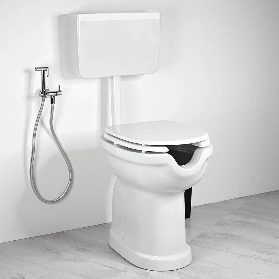 Wc Bidet Combinato Multifunzione Ergonomico per Disabili Terza Età a Terra H50 - Immagine 3 di 4