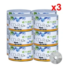 1800 Pack MyEco CD-R CD 52X 700MB 80Min Economy Logo Blank Recordable Media Disc