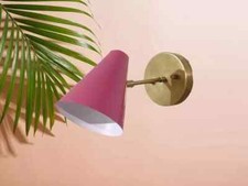 1950's Mid Century Handmade Brass Italian Diabolo Wall Sconce Light Fixture