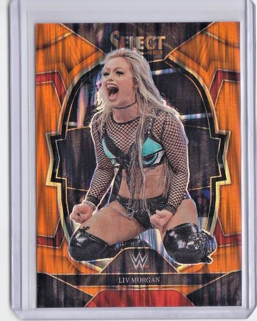 LIV MORGAN ( ORANGE FLASH PRIZM Card #92 ) 2023 WWE Panini Select