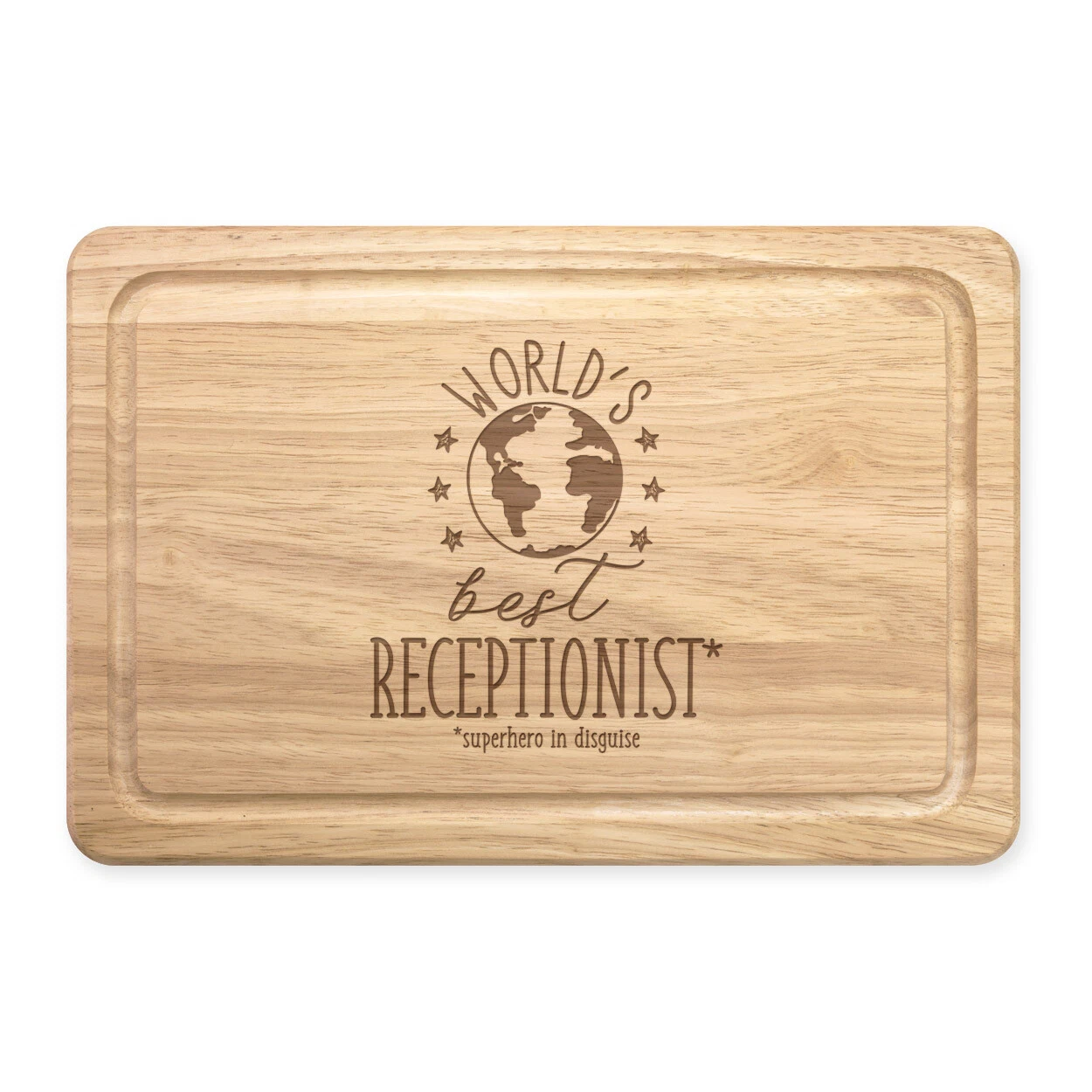 World's Best Receptionist Rectangular Chopping Board Funny Joke Favourite