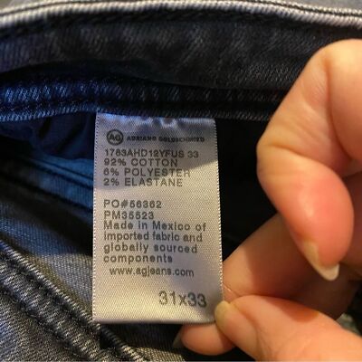 ネイル用品 AG Men Light Gray Tellis Modern Slim AG-ED Stretchy Denim Size
