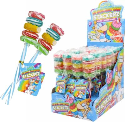 Crazy Candy Factory Rainbow Stackerz 35g I Strawberry Flavour