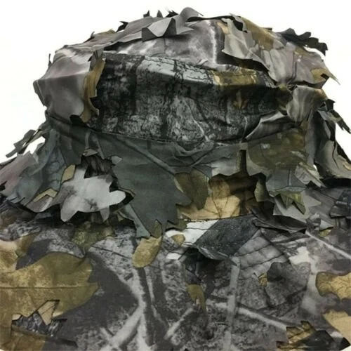 Camouflage Hat Camo Sun Cap 3D Leaves for Fishing Hunting Sunshade Army - Picture 3 of 8