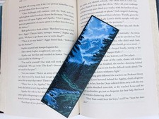 Mountain Creek Bookmark 3D Printed Scenic Nature Landscape – Optional Tassel