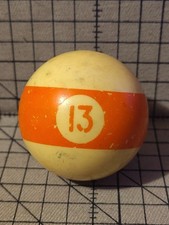 Vintage Aramith Billiard Pool Ball 2.25" Replacement Orange Stripe 13 Belgium