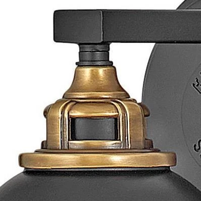 Hinkley Fletcher 8 1/2" High Black and Brass Dome Wall Sconce - Picture 5 of 9