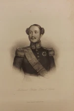 PRINT 1800 B/W PORTRAIT FERDINAND PHILIPPE DUKE OF ORLEANS 26CM BY 18CM P2567