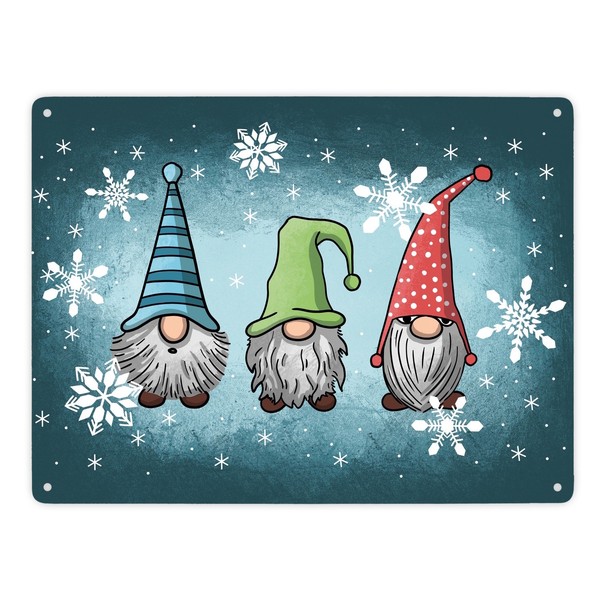 Weihnachts-Wichtel Metallschild XXL In 28X38 Cm-image