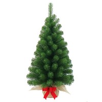 Artplants Mini Weihnachtsbaum Warschau, GrüN, Jutesack, 90Cm, Ø 50Cm