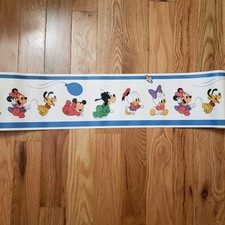1984 Disney Babies Decorative Wall Border Mickey Minnie Mouse 9 feet Unused