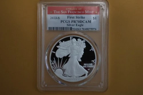 2023-S proof AMERICAN SILVER EAGLE PCGS PR70 First Strike