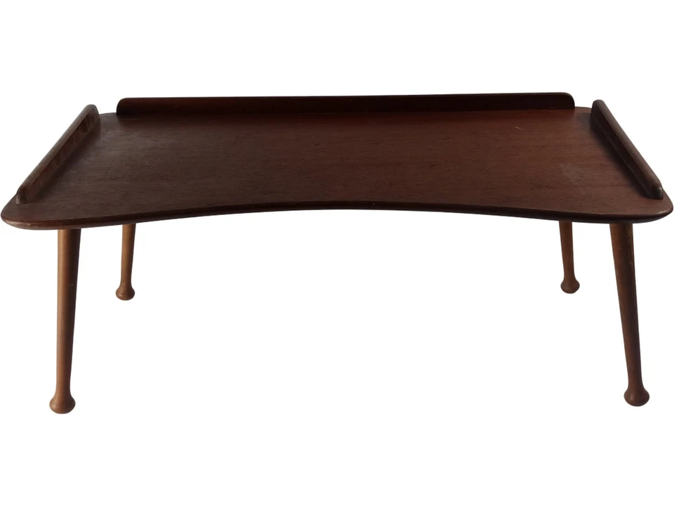 Paragon Superior Mid Century Wooden Side Table with Folding Legs - Image 4 of 4