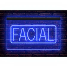 Facial Beauty Salon Shop Business Dual Color Two Tone illuminated Neon Sign