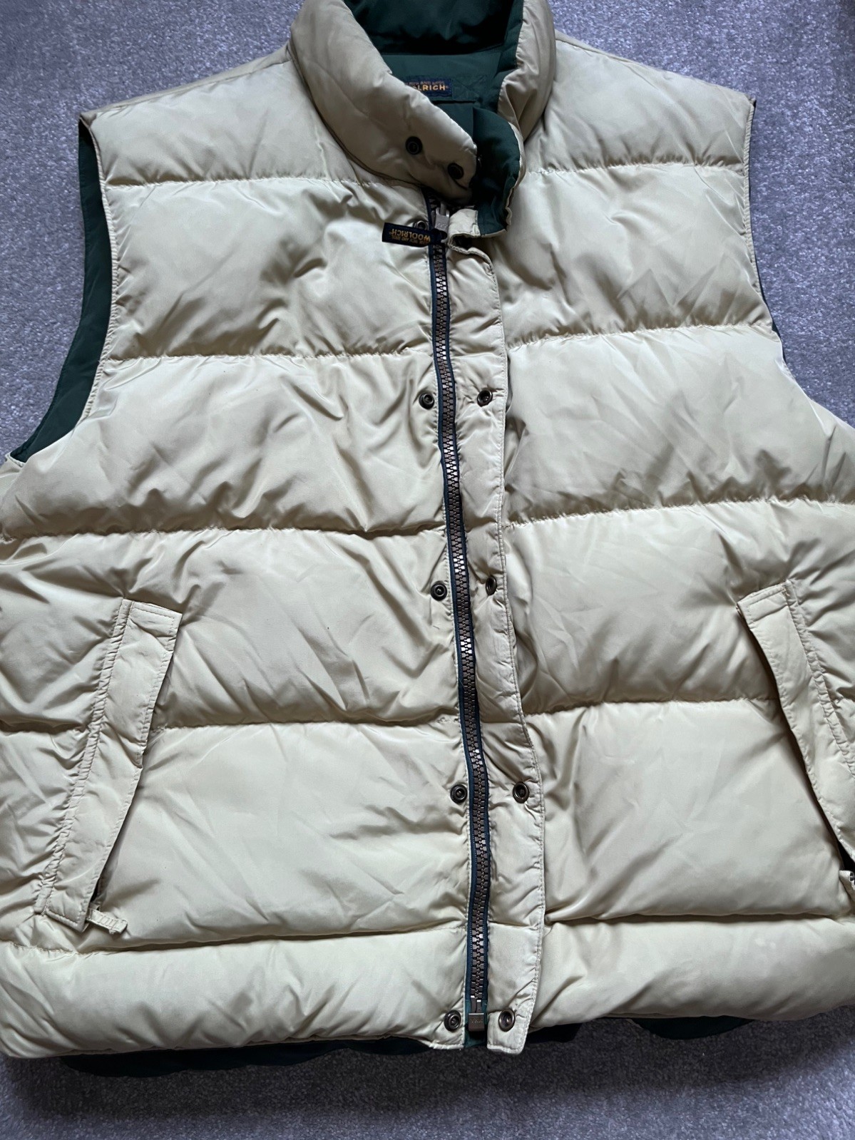 Vintage 90s Woolrich reversible goose down L fits like XL Outdoor Puffer Vest image 3