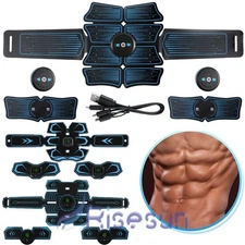 Abdominal Muscle Toning Trainer ABS Stimulator Toner Fitness Binder Gym Belt USB