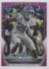 2022 Bowman U Chrome Fuchsia Mini-Diamond Refractor 136/150 Tony Grimes #75 16wc