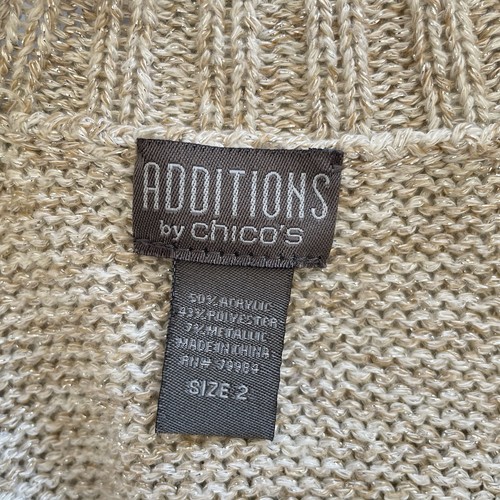 Chicos Womens Cardigan Outfit Size 2 L Holiday Classic Teacher Casual Elegant - Picture 8 of 18