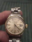 Vintage Rolex Oyster Perpetual Date Champagne Dial Watch 1962