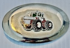 Vintage Case IH Tractor Belt Buckle Enamel 4WD Farm Equipment