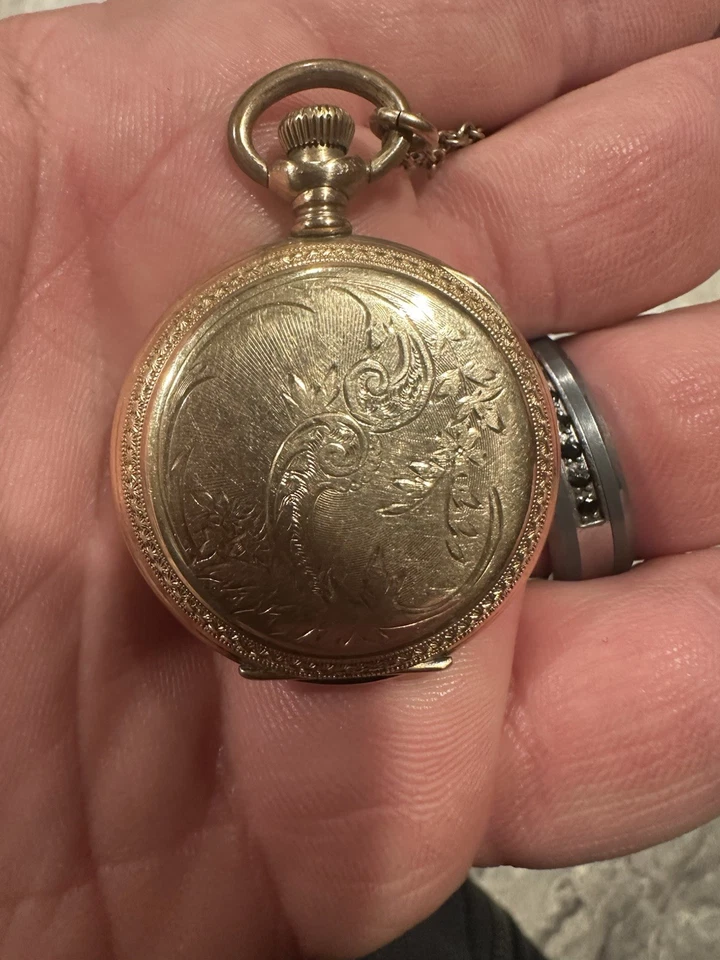 Vintage 14K Gold American Waltham Watch Company Pocketwatch P.S. Bartlett 1892 - Image 3 of 4