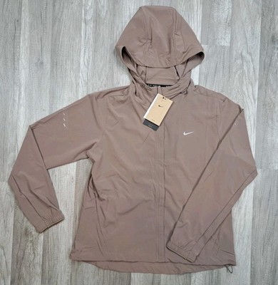 Nike Swift Repel Packable Running Jacket Hooded Brown Women's Size Large NEW