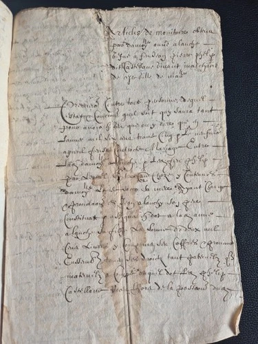 Manuscrit 1630 Marseille XVIIe - Monitoire Évêque Loménie - Dot & Mariage