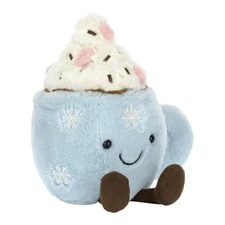 2025 Je*lly cat Hot Chocolate With Marshmallows Stuffed Plush Toy Christmas Doll