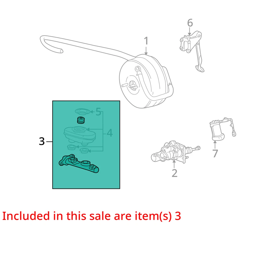 Главный цилиндр супермощного тормоза 2000 Ford F250 от оригинального производителя 92 000 миль - LKQ378434092 - Изображение 4 из 4