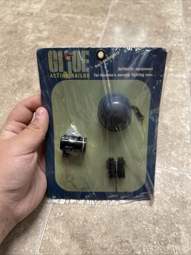RARE Vintage 1964 Hasbro GI Joe 12" Action Sailor Accessories Set Helmet Binos