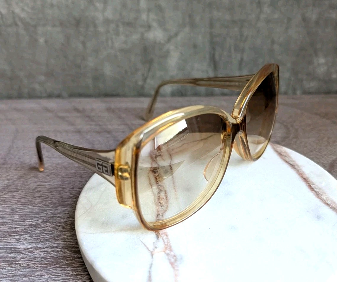 小物 vintage GIVENCHY Sunglasses Clear Amber Givenchy Vintage Sunglasses | eBay