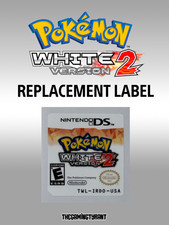 Pokemon White 2 Replacement Label