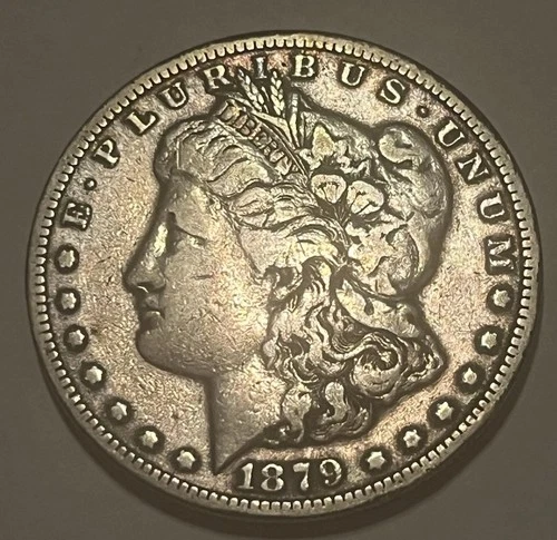 1879-cc Morgan Silver dollar ,  VF, scarce date & grade