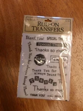 PAPER STUDIO-  RUB ON TRANSFERS- Thank you!-NIP