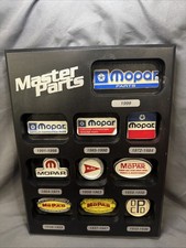 Chrysler Mopar Master Parts Wall Mount Display Plaque Logo Magnets 1933-1999 Vtg