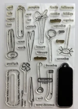 CTMH Close To My Heart My Acrylix Stamp Set C1222 Seasonal Thoughts