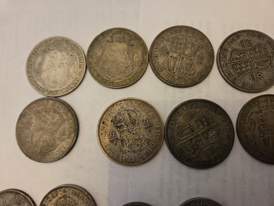 lot of 38 Silver UK British coins Roughly 4.45 TOZ of silver content - Image 2 of 4