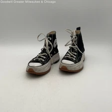 Converse Unisex Run Star Hike 166800C Black Lace-Up Sneaker Shoes Size M5 W6.5